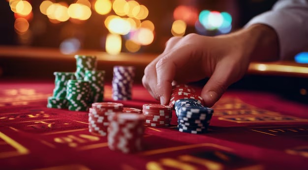 Our sqtoto live dealer setup with dice table and baccarat studio area